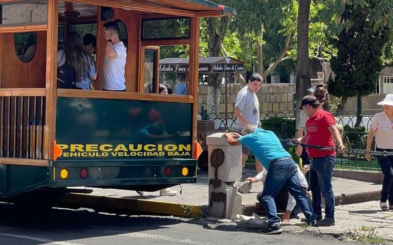 Ahora dañan el Acueducto y un pilastrón, en Morelia