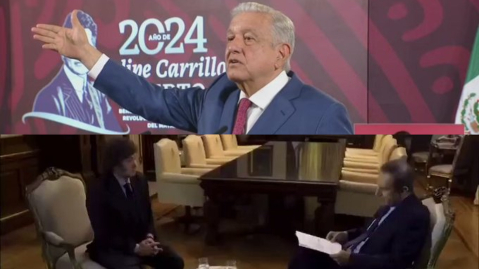 Andrés Oppenheimer “entrampó” a Javier Milei, dice AMLO ante escalada de pleito