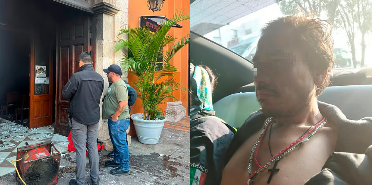 Detienen a sospechoso de incendiar el templo de la Sagrada Familia, en Morelia